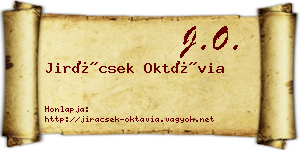 Jirácsek Oktávia névjegykártya